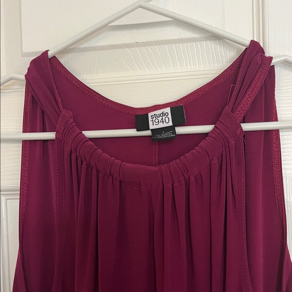 Studio 1940 Fuchsia Sleeveless Dress